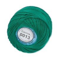 Пряжа Gamma Ирис 100\% хлопок 10 шт. х 10 г 82 м №0013 изумрудный