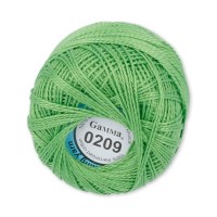 Пряжа Gamma Ирис 100\% хлопок 10 шт. х 10 г 82 м №0209 св-зеленый