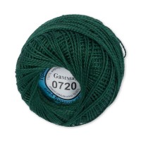 Пряжа Gamma Ирис 100\% хлопок 10 шт. х 10 г 82 м №0720 т-зеленый