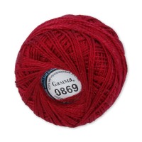 Пряжа Gamma Ирис 100\% хлопок 10 шт. х 10 г 82 м №0869 вишневый