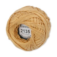 Пряжа Gamma Ирис 100\% хлопок 10 шт. х 10 г 82 м №2135 золотисто-коричневый