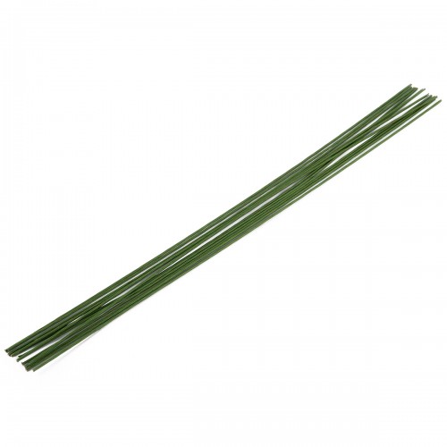 Blumentag FIW-1.6 Проволока флористическая в оплётке 1.6 мм сталь бумага 5 х 12 шт. 40 см №01 зеленый