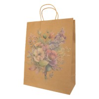 Stilerra KINL подарочный крафт-пакет 150 г/кв.м 32 х 42 х 14 см 12 шт. 01 цветы