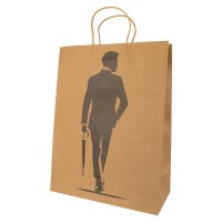 Stilerra HINL подарочный крафт-пакет 150 г/кв.м 32 х 42 х 14 см 12 шт. 01 джентельмен