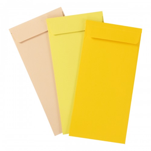 Mr.Painter FOL-02 Заготовки для конвертов МИКС 120 г/кв.м 229 х 114 мм 5 х 3 шт. Микс №2 Шамуа, желтый лимонный, банановый желтый