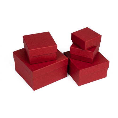 Stilerra SBOX-S10-5 Набор подарочных коробок 5 в 1 6 х 6 х 3 - 12 х 12 х 7 см 02 красный
