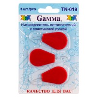 Gamma TN-019 Нитковдеватель 3 шт в блистере с пластиковой ручкой