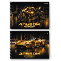 Светоч А398 Альбом для акварели, 200 г/м2 A4 29.5 х 21 см 2 шт. на гребне 24 л. 02314 Форсаж на бумаге