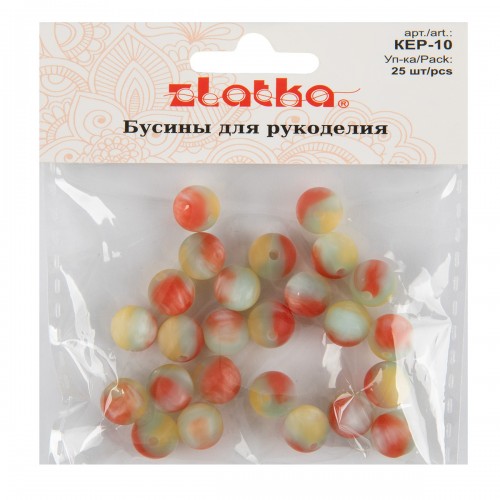 Бусина Zlatka смола КЕР-10 5 х 25 шт №05