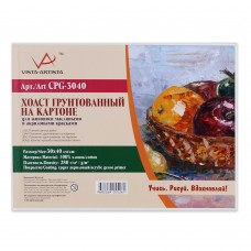 Холст грунтованный на картоне "VISTA-ARTISTA" CPG-3040 100\% хлопок 30 х 40 см 280 г/кв.м мелкозернистый