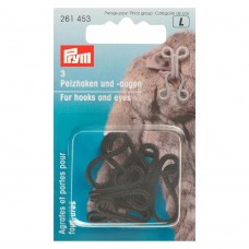 "PRYM"   261453   Крючки и петли для меховых изделий   25.2 мм  в блистере   3 шт. черный