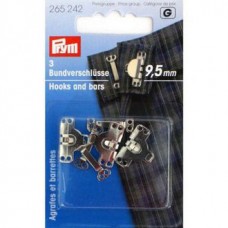 "PRYM"   265242   Крючки для юбок и брюк   9.5 мм  в блистере   3 шт. под никель