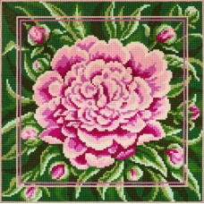 Кристальная (алмазная) мозаика ФРЕЯ ALBP-287 постер Пион 30 х 30 см