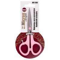 Ножницы Micron by Sharpist Easy VIT-202 для рукоделия на подложке с европодвесом 135 мм сатинированные