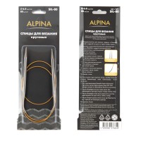 Спицы Alpina круговые SIL-80 сталь d 6.0 мм 80 см с металлическим тросиком