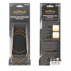 Спицы Alpina круговые SIL-80 сталь d 6.0 мм 80 см с металлическим тросиком