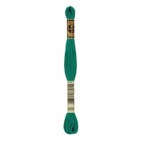 Нитки для вышивания DMC мулине №1 100\% хлопок 12 x 8 м №3850 я.зеленый