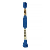 Нитки для вышивания DMC мулине №1 100\% хлопок 12 x 8 м №0825 синий