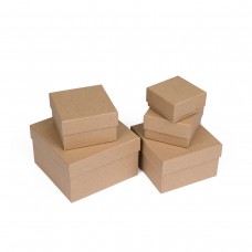 Stilerra" SBOX-SKP2-5 Набор подарочных крафт-коробок 5 в 1 6 х 6 х 3 - 12 х 12 х 7 см 01