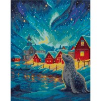 Кристальная (алмазная) мозаика ФРЕЯ ALDD-371 (со светодиодами) на подрамнике Сияние 40 х 50 см