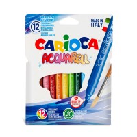 Carioca Фломастеры акварельные Acquarell, наконечник-кисть 12 цв 42747