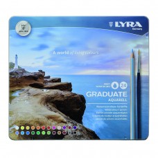 LYRA Набор акварельных карандашей GRADUATE AQUARELL заточенный 24 цв. L2881240