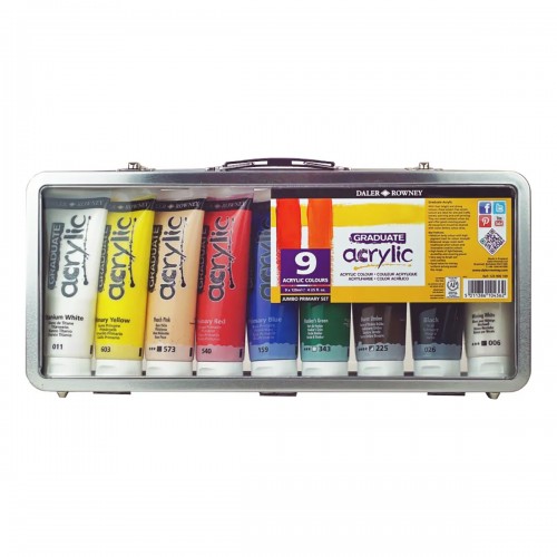 Краска акриловая Daler Rowney GRADUATE Набор Jumbo Set 9 цв. х 120 мл D123900109