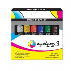 Краска акриловая Daler Rowney SYSTEM3 Набор Starter Set 6 цв. х 22 мл D129100005