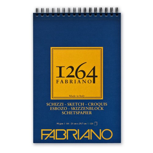Fabriano Альбом для графики 1264 SKETCH 90 г/м2 A4 21 х 29.7 см на спирали 120 л. 19100637 мелкозернистая