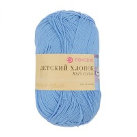 Пряжа Пехорская ПТ Детский хлопок 100\% мерсеризованный хлопок 5 шт. х 100 г 330 м №026 василек