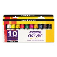 Краска акриловая Daler Rowney GRADUATE Набор Studio Set 10 цв. х 38 мл D123900010
