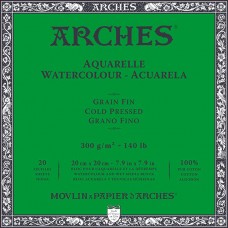 Arches" Альбом для акварели CP Watercolour 100\% хлопок 300 г/м2 20 х 20 см склейка с четырех сторон 20 л. мелкозернистая