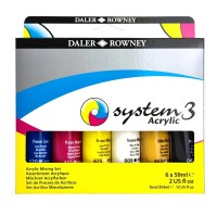 Краска акриловая Daler Rowney SYSTEM3 Набор Mixing Set 6 цв. х 59 мл D129100506