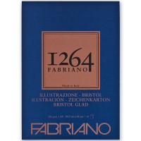 Fabriano Альбом для графики 1264 BRISTOL 200 г/м2 A3 29.7 х 42 см склейка с одной стороны 50 л. гладкая 19100655