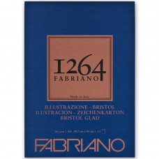 Fabriano Альбом для графики 1264 BRISTOL 200 г/м2 A3 29.7 х 42 см склейка с одной стороны 50 л. гладкая 19100655