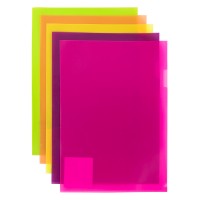 Expert Complete Trend NEON/Тренд неон Папка-уголок A4 180 мкм волокно 10 шт. ассорти EC210300200