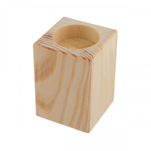 Заготовка для декорирования Mr. Carving ПРМ-18 Подсвечник средний сосна 7.5 х 5.5 х 5.5 см .