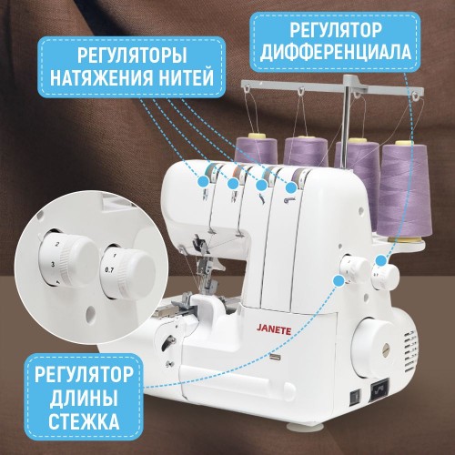 Оверлок JANETE 328 (White)