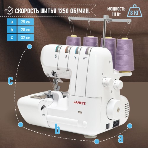 Оверлок JANETE 328 (White)