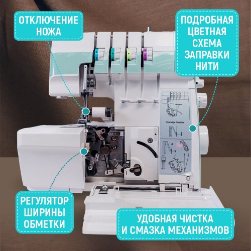 Оверлок JANETE 334 (Green 5513C)