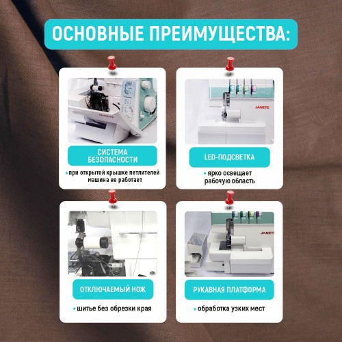 Оверлок JANETE 334 (Green 5513C)