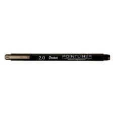"Pentel"   Линер Pointliner Calligraphy   2 мм  12 шт. S20P-C20A черные чернила