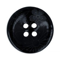Пуговица костюмная с проколами "Gamma"   VX 0025   36 " ( 23 мм)  12 шт  № А008 черный