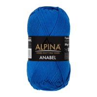 Пряжа ALPINA "ANABEL"   100\% мерсеризованный хлопок   10 шт. х  50 г  120 м ± 6 м №055 синий