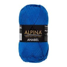 Пряжа ALPINA "ANABEL"   100\% мерсеризованный хлопок   10 шт. х  50 г  120 м ± 6 м №055 синий