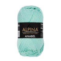 Пряжа ALPINA "ANABEL"   100\% мерсеризованный хлопок   10 шт. х  50 г  120 м ± 6 м №137 св.бирюзовый