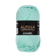 Пряжа ALPINA "ANABEL"   100\% мерсеризованный хлопок   10 шт. х  50 г  120 м ± 6 м №137 св.бирюзовый
