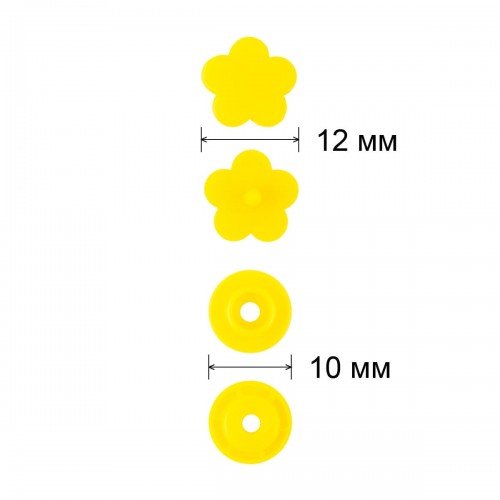 Кнопка "Micron"   POM-12 FL/500   Кнопки пластиковые   пластик  d 12 мм  500 шт. № 006 желтый