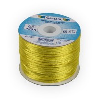 Шнур "Gamma"   2 мм  GC-020A   отделочный   45.7 м ± 0.5 м №015 желтый