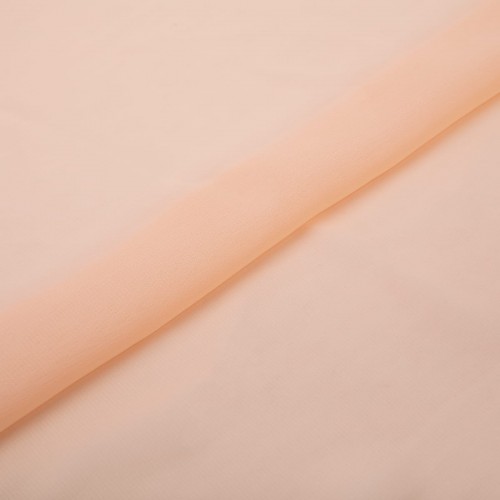 Ткань PC-02   Poly Chiffon   ФАСОВКА   84 г/кв.м ± 5 г/кв.м  150 х  147 см ± 5 см  100\% полиэстер №14 персиковый